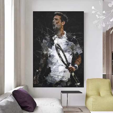 ChandelierDecor - Novak Djokovic Tennis Legend Sports Canvas Wall Art