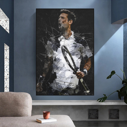 ChandelierDecor - Novak Djokovic Tennis Legend Sports Canvas Wall Art