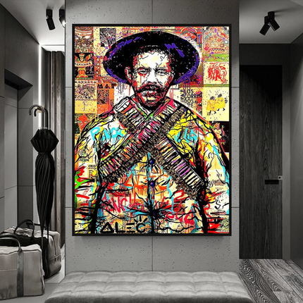 ChandelierDecor - Pancho Villa Canvas Wall Art: Mexican Revolution Tribute
