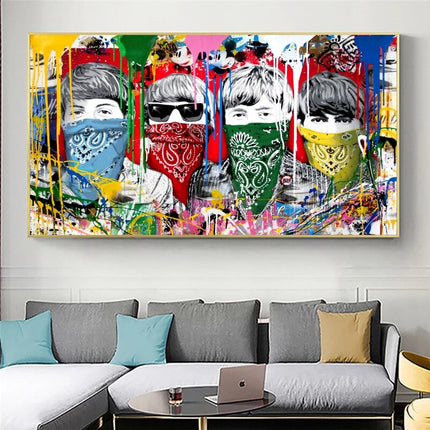 ChandelierDecor - Pop Street Artwork WORLD UNITY No War Canvas Wall Art