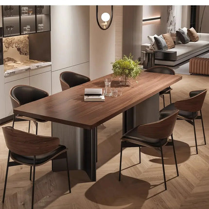 ChandelierDecor - Retro Walnut Dining Table Set – Dining Room