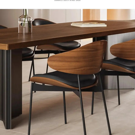 ChandelierDecor - Retro Walnut Dining Table Set – Dining Room