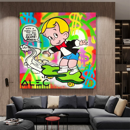 ChandelierDecor - Richie Money Skating - Alec Monopoly Wall Art