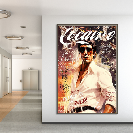 ChandelierDecor - Scarface Canvas Wall Art: Change the rules the Iconic Film