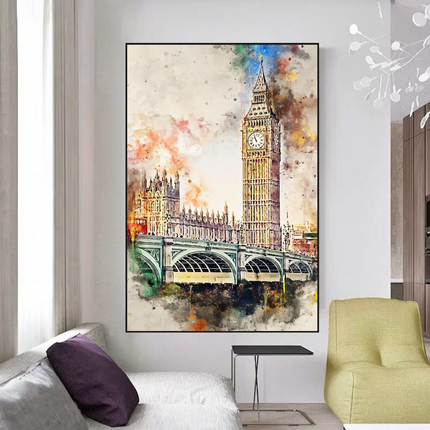 ChandelierDecor - Scenery City London Big Ben Landscape Canvas Wall Art