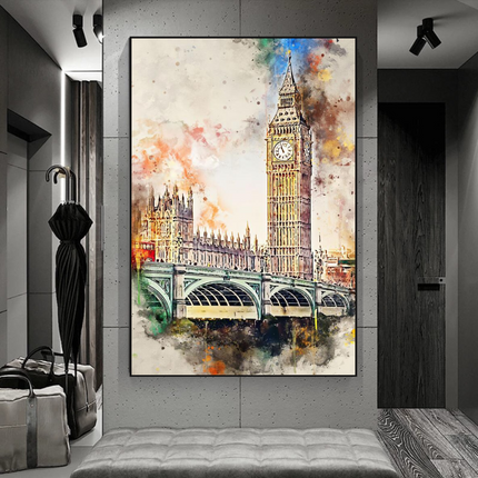 ChandelierDecor - Scenery City London Big Ben Landscape Canvas Wall Art