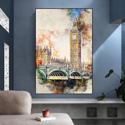 ChandelierDecor - Scenery City London Big Ben Landscape Canvas Wall Art