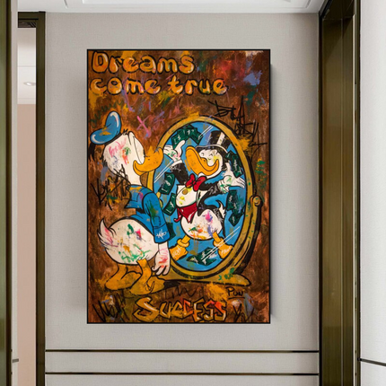 ChandelierDecor - Scrooge McDuck Dreams Come True Millionaire Wall Art Poster