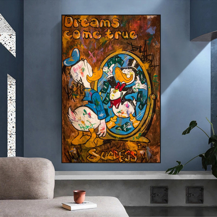 ChandelierDecor - Scrooge McDuck Dreams Come True Millionaire Wall Art Poster