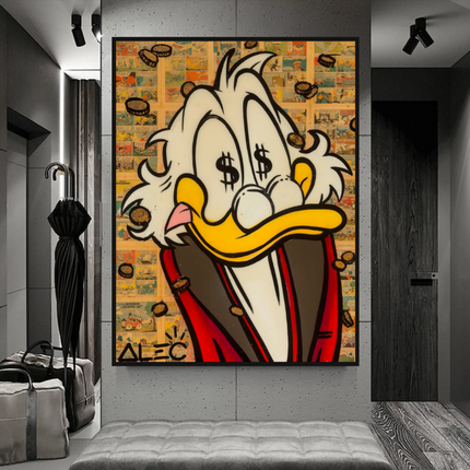 ChandelierDecor - Scrooge McDuck Millionaire by Alec Canvas Wall Art