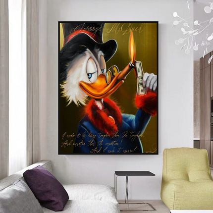 ChandelierDecor - Scrooge McDuck Money Maker Millionaire Canvas Wall Art