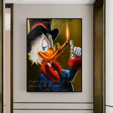 ChandelierDecor - Scrooge McDuck Money Maker Millionaire Canvas Wall Art