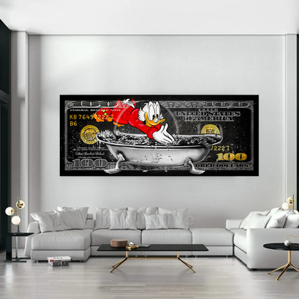 ChandelierDecor - Scrooge McDuck One Million Dollar Canvas Wall Art
