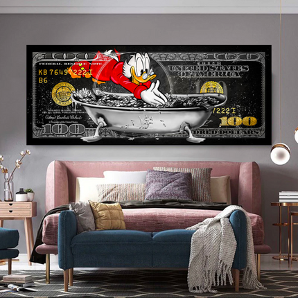 ChandelierDecor - Scrooge McDuck One Million Dollar Canvas Wall Art