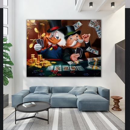 ChandelierDecor - Scrooge McDuck Poker Legends: Mr Monopoly Wall Art