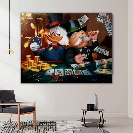 ChandelierDecor - Scrooge McDuck Poker Legends: Mr Monopoly Wall Art