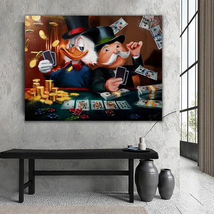 ChandelierDecor - Scrooge McDuck Poker Legends: Mr Monopoly Wall Art