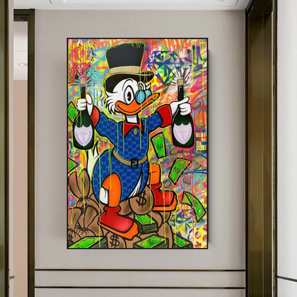 ChandelierDecor - Scrooge McDucks Champaign Celebration Wall Art