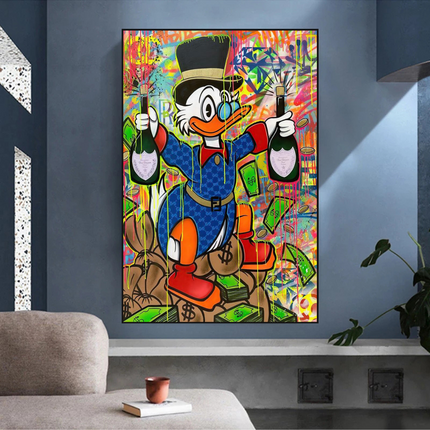 ChandelierDecor - Scrooge McDucks Champaign Celebration Wall Art