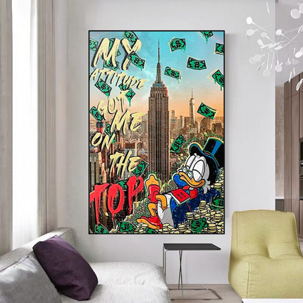 ChandelierDecor - Scrooge Mcduck Canvas Wall Art - Limited Edition Design