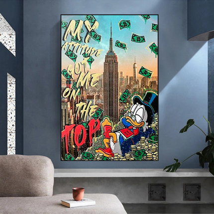 ChandelierDecor - Scrooge Mcduck Canvas Wall Art - Limited Edition Design