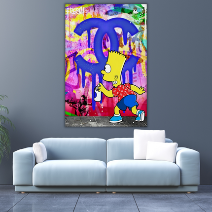 ChandelierDecor - Simpson Canvas Wall Art: Unique and Vibrant Decor