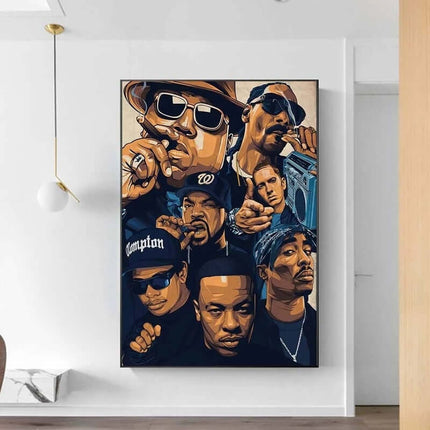 ChandelierDecor - Singer Legend Canvas Wall Art - Hip Hop Music Rapper Theme
