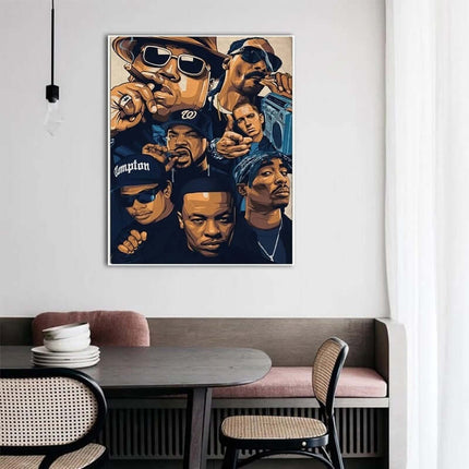 ChandelierDecor - Singer Legend Canvas Wall Art - Hip Hop Music Rapper Theme