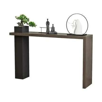 ChandelierDecor - Slim Solid Wood Console Table for Narrow Spaces