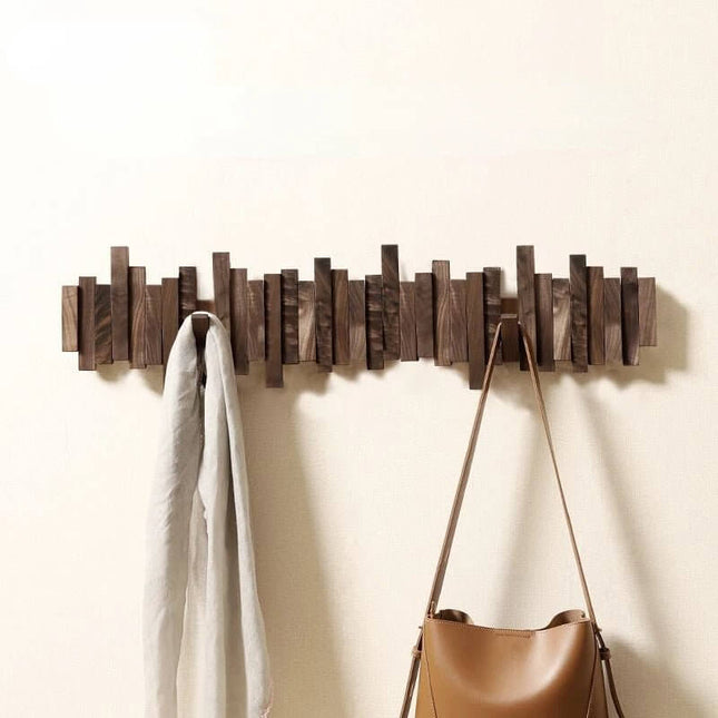 ChandelierDecor - Solid Wood Clothes Hanging Wall Mounted Rack