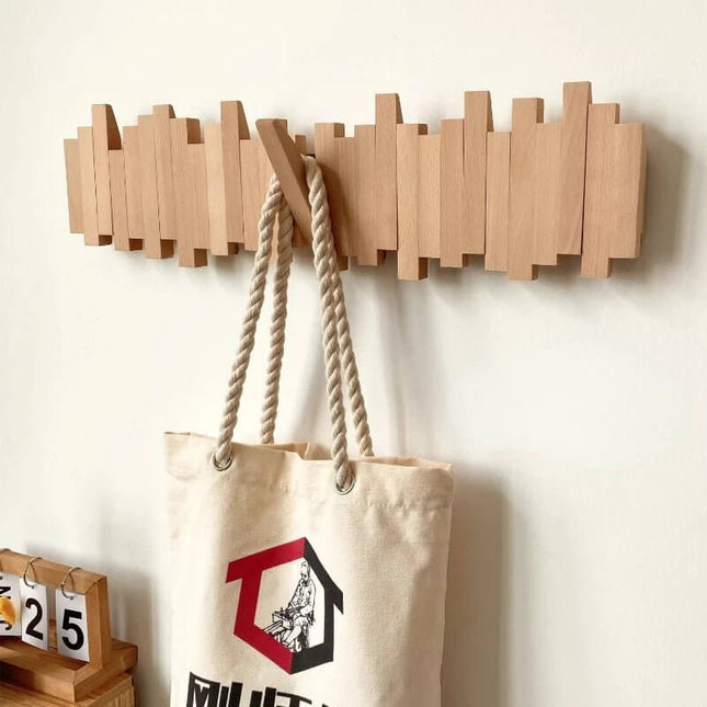 ChandelierDecor - Solid Wood Clothes Hanging Wall Mounted Rack