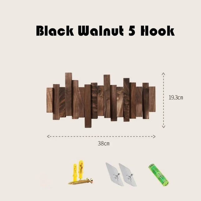 ChandelierDecor - Solid Wood Clothes Hanging Wall Mounted Rack
