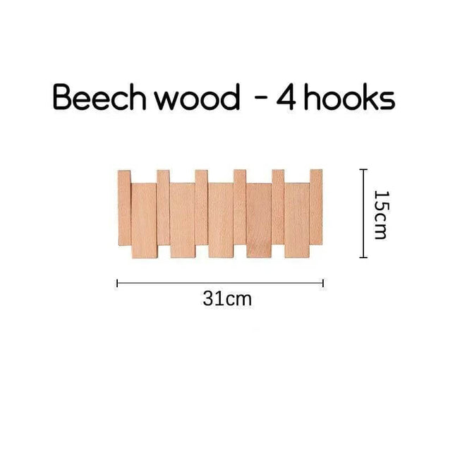 ChandelierDecor - Solid Wood Clothes Hanging Wall Mounted Rack