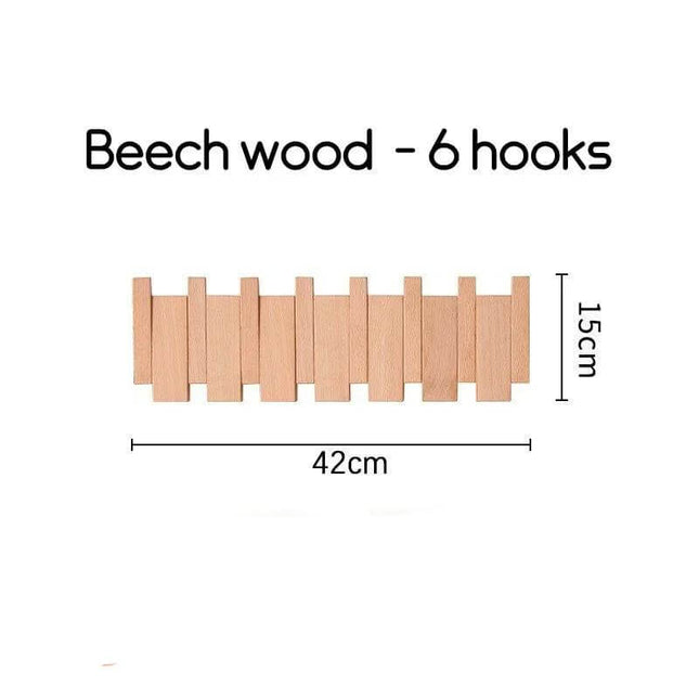ChandelierDecor - Solid Wood Clothes Hanging Wall Mounted Rack