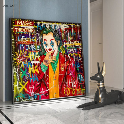 ChandelierDecor - Street Artwork Character Joker Canvas Wall Art
