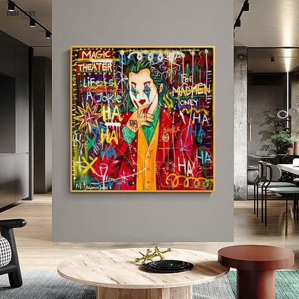 ChandelierDecor - Street Artwork Character Joker Canvas Wall Art
