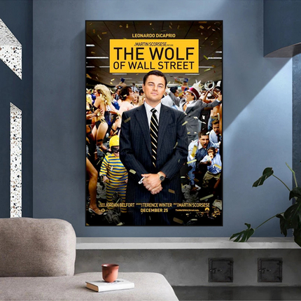 ChandelierDecor - The Wolf of Wall Street Leonardo Dicaprio Canvas Wall Art