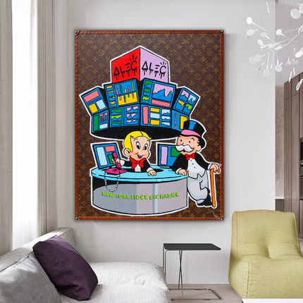 ChandelierDecor - The World is Yours: Mr Monopoly Stock Exchange Wall Art