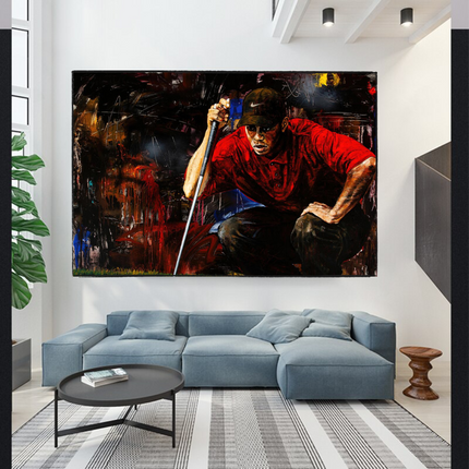 ChandelierDecor - Tiger woods Golf Champion Canvas Wall Art