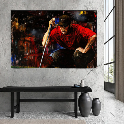 ChandelierDecor - Tiger woods Golf Champion Canvas Wall Art