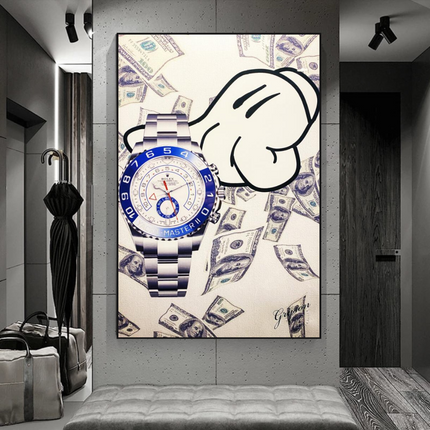 ChandelierDecor - Time is Money Canvas Art: Rolex Timeless Decor