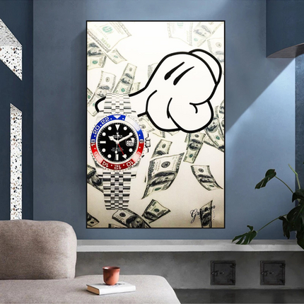 ChandelierDecor - Time is Money Canvas Art: Rolex Timeless Inspiration