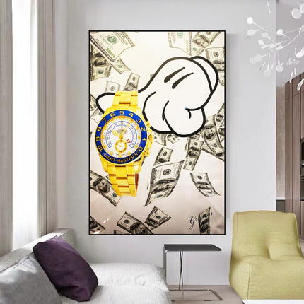 ChandelierDecor - Time is Money Canvas Art: The Perfect Rolex Timepiece