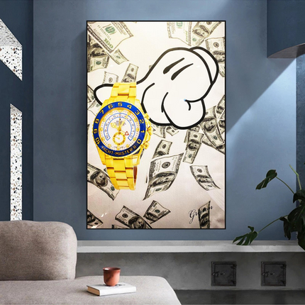 ChandelierDecor - Time is Money Canvas Art: The Perfect Rolex Timepiece