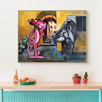 ChandelierDecor - Timeless Pink Panther Poster - Whimsy in Art Form