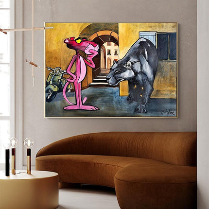 ChandelierDecor - Timeless Pink Panther Poster - Whimsy in Art Form