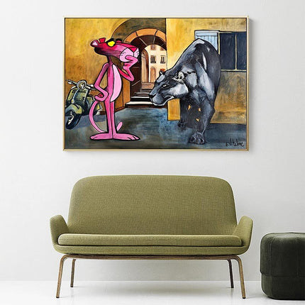 ChandelierDecor - Timeless Pink Panther Poster - Whimsy in Art Form