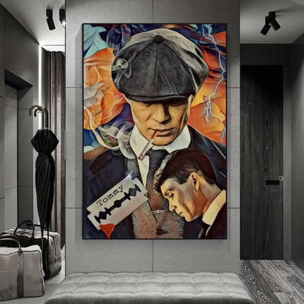 ChandelierDecor - Tommy Shelby Peaky Blinders Drama Canvas Wall Art Poster
