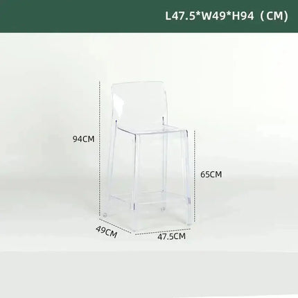 ChandelierDecor - Transparent Acrylic High Bar Stool – Modern Minimalist Counter Seating