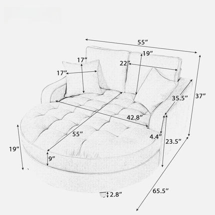 ChandelierDecor - Upgraded Chesterfield Modern Sofa – Tufted Chaise Lounge
